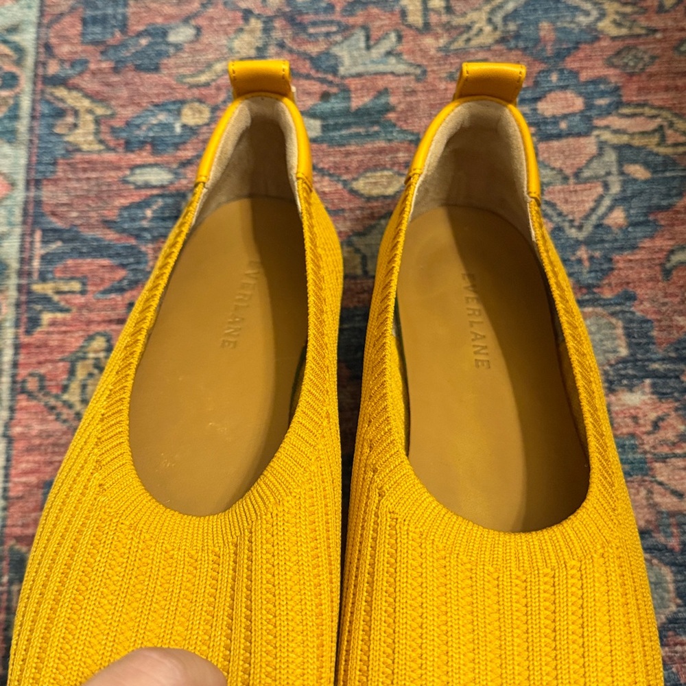 Everlane Mustard Yellow Knit Ballet Flats - Picture 4 of 7